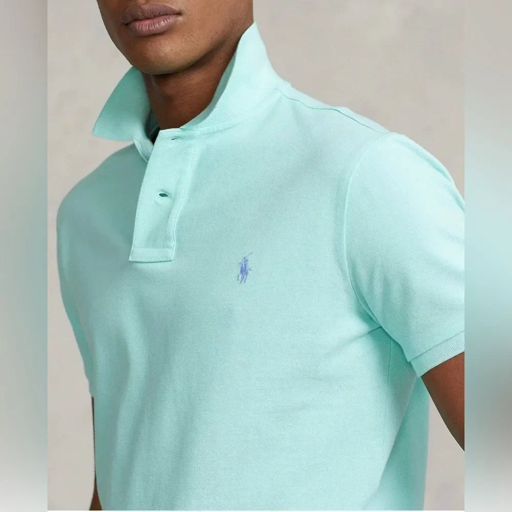 Polo Ralph Lauren Aqua Iconic Mesh Polo Shirt XXL
